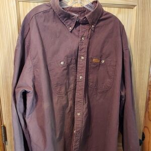 Men's Brown Carhartt Button-Up Shirt